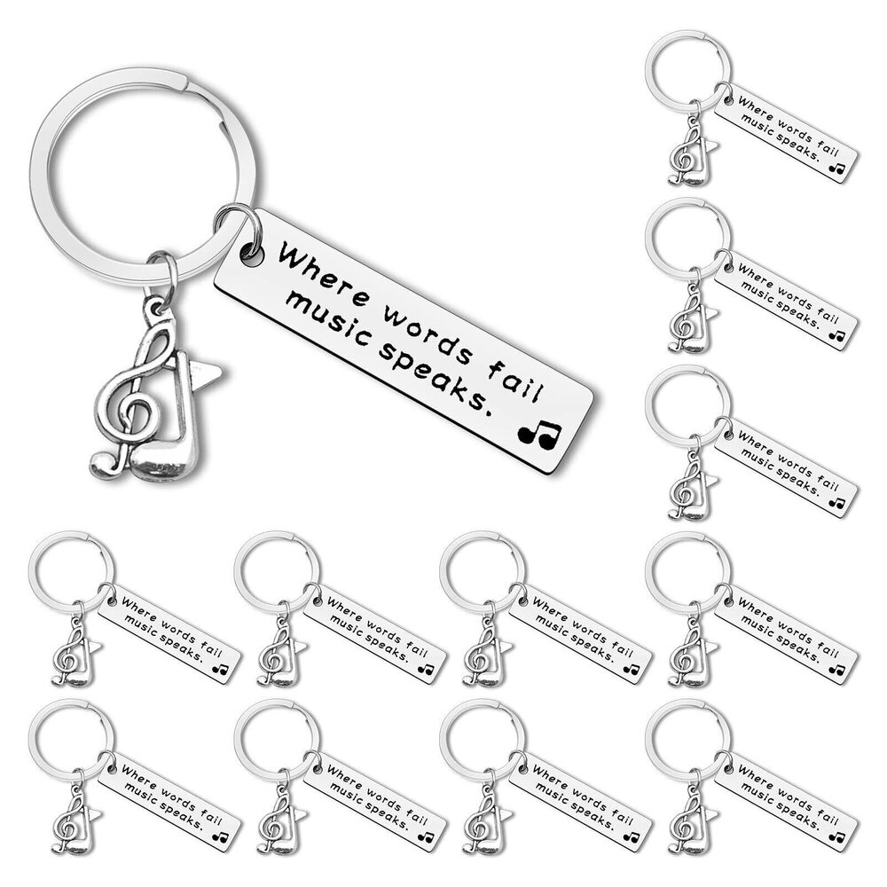 9984 12Pcs Music Keychain Music Gifts for Music Lovers Music Teacher